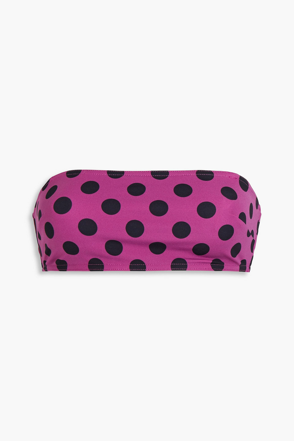Zimmermann Separates Sculpt Polka-dot Bandeau Bikini Top In Purple