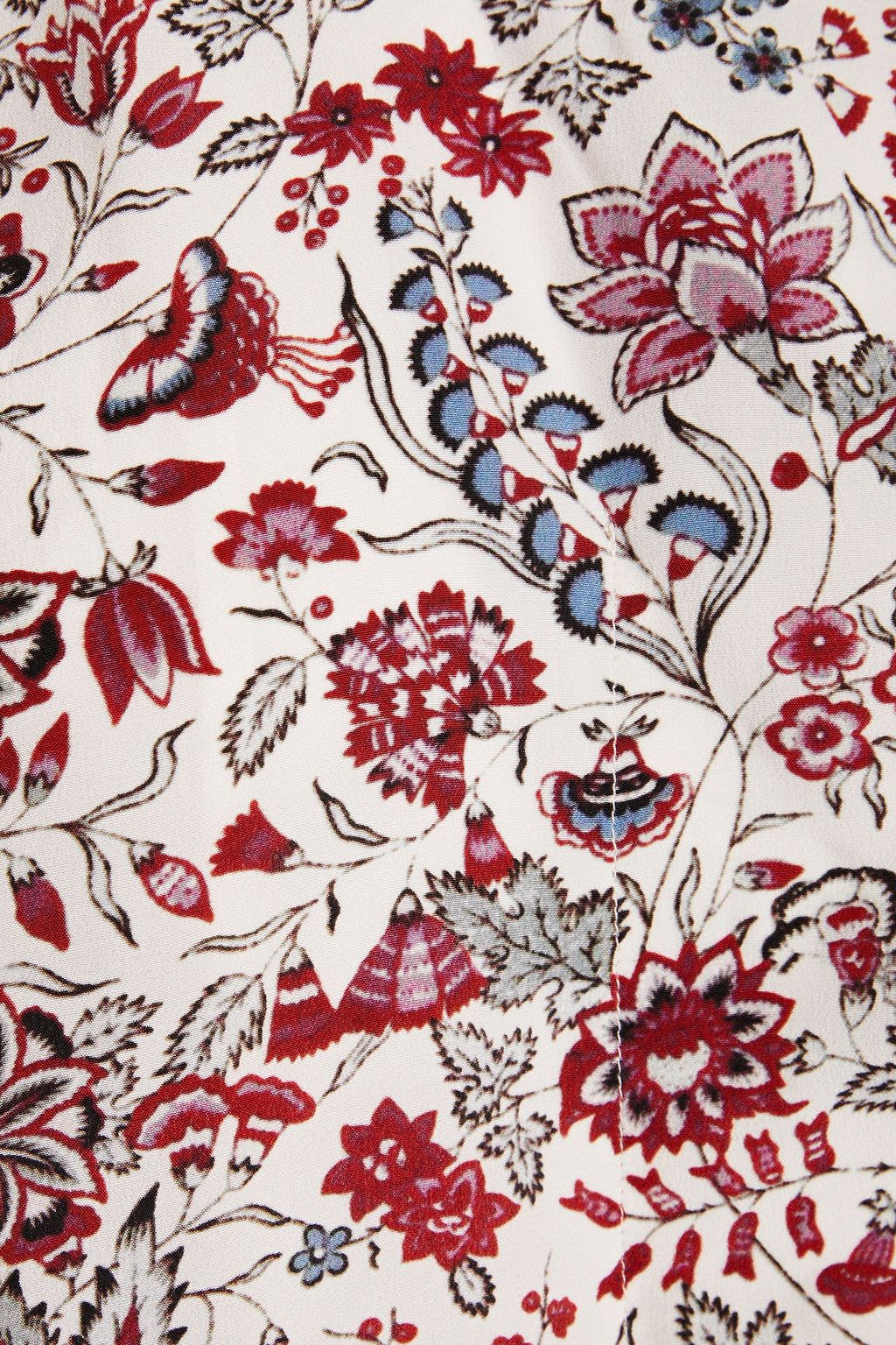 ISABEL MARANT Kacila gathered floral-print silk crepe de chine blouse