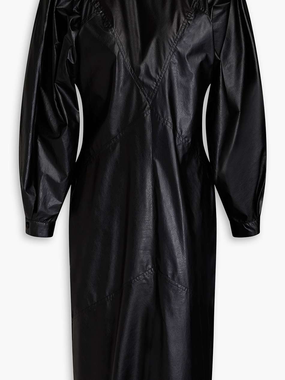 drea modal-blend faux leather dress