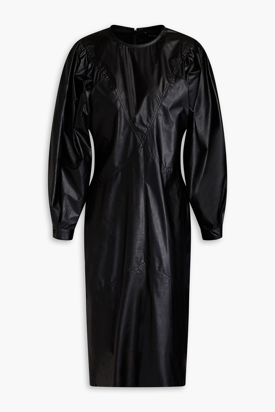 Isabel Marant Drea Modal-blend Faux Leather Dress In Schwarz