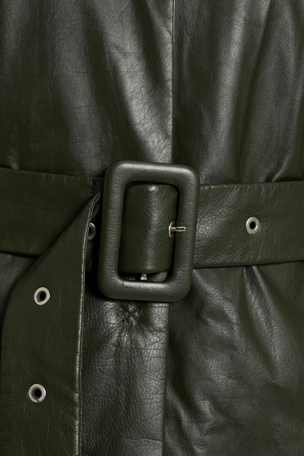 JIL SANDER Crinkled-leather trench coat