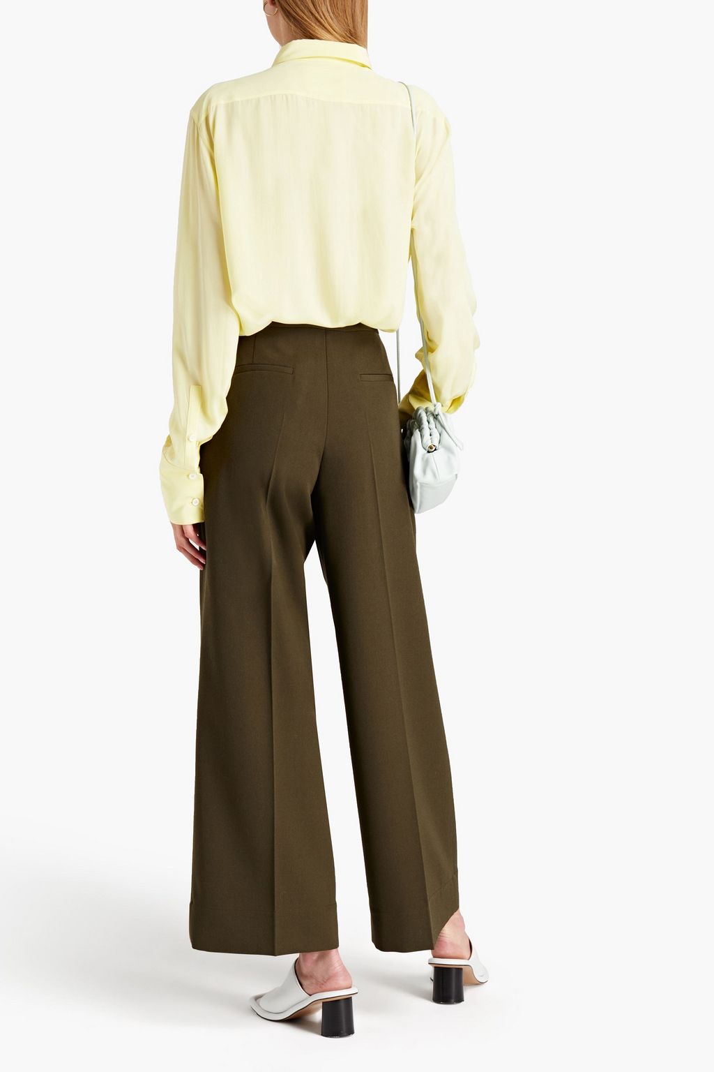 JIL SANDER Wool-twill wide-leg pants