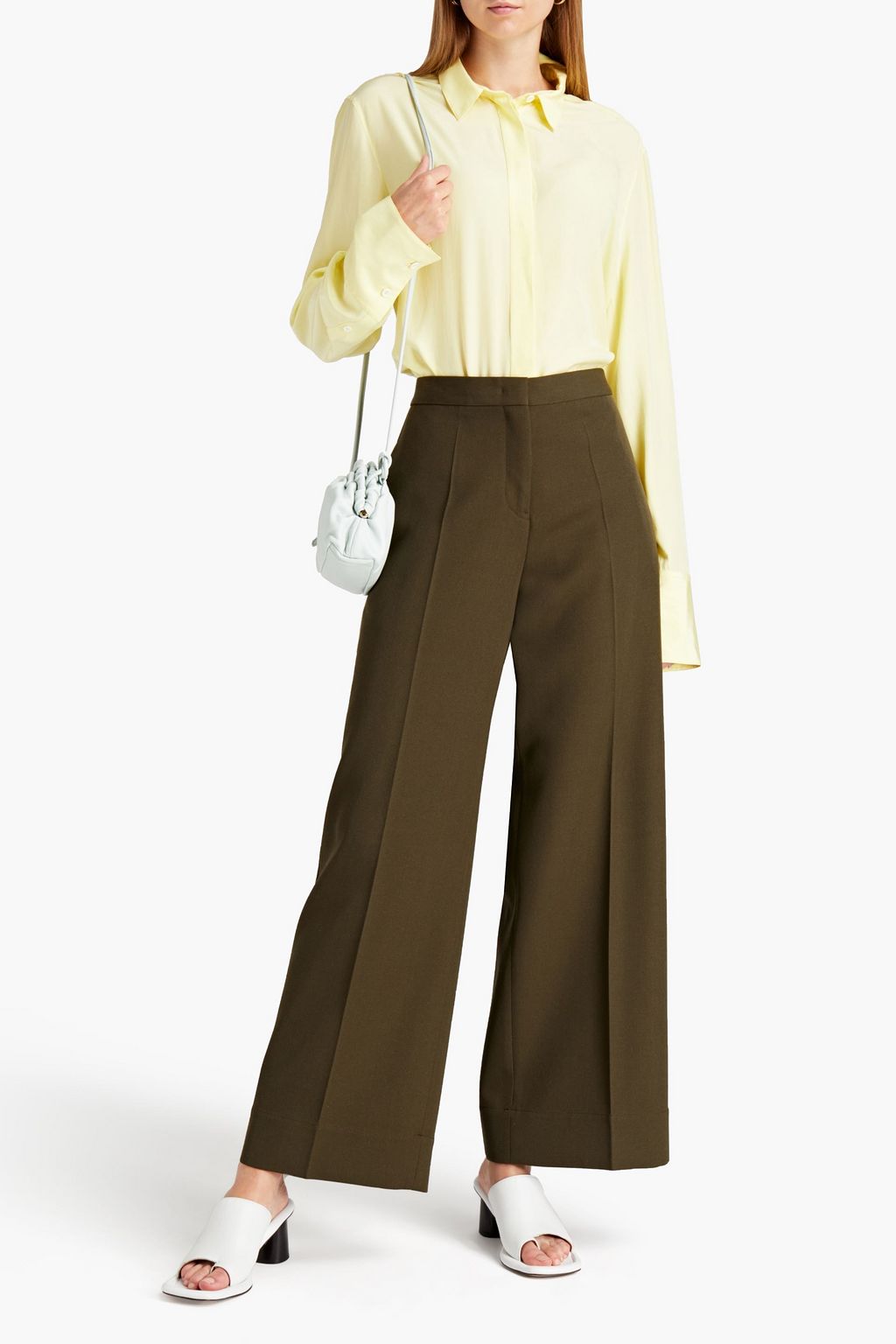 JIL SANDER Wool-twill wide-leg pants