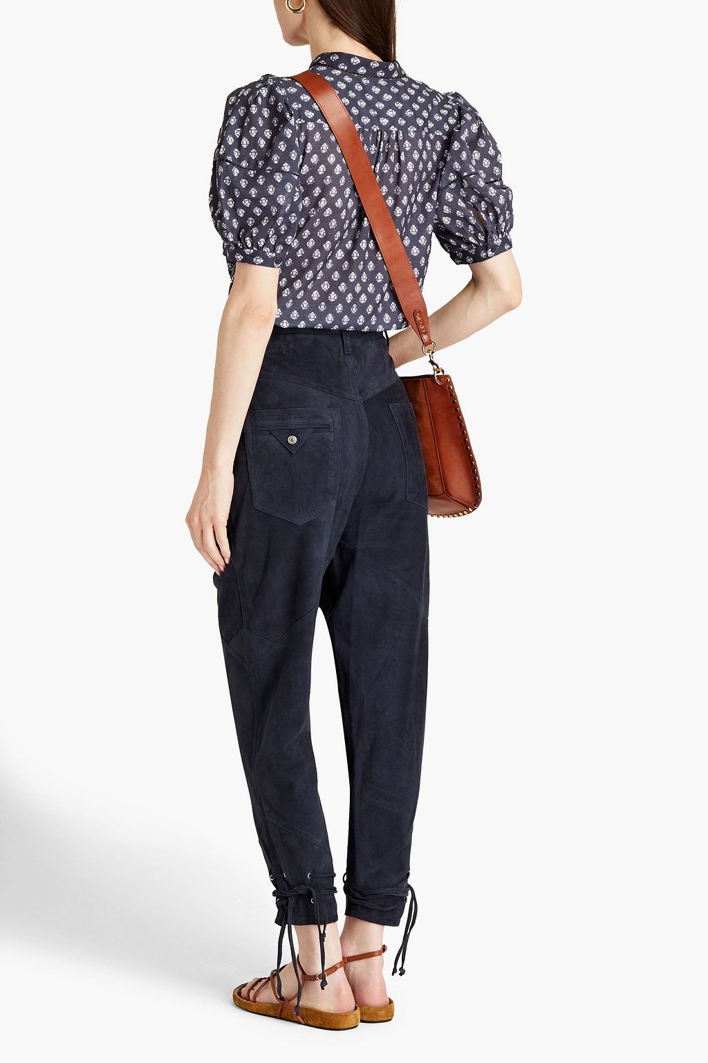 ISABEL MARANT Adeloisa suede tapered pants