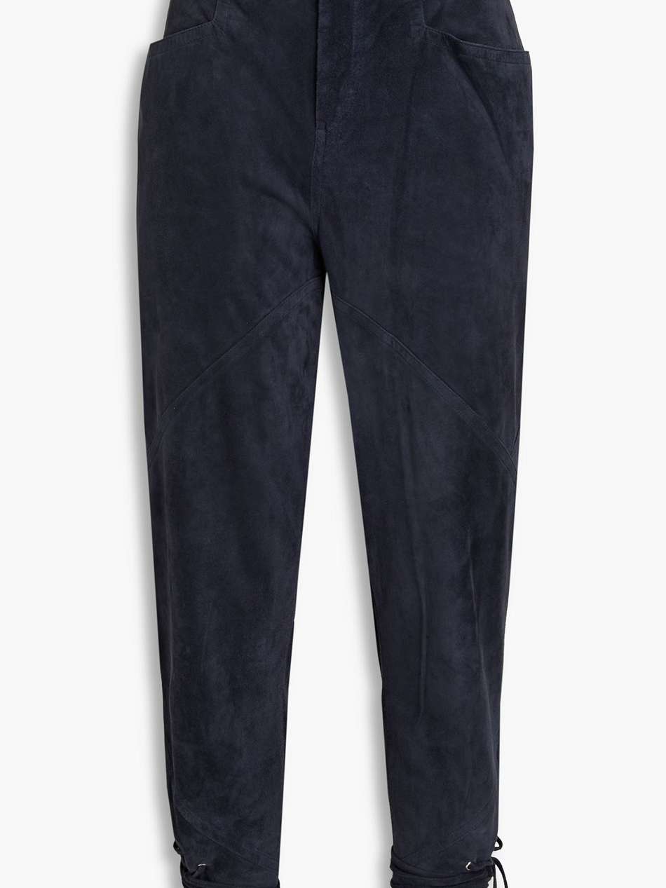 adeloisa suede tapered pants