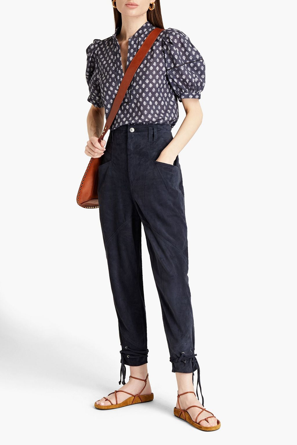 ISABEL MARANT Adeloisa suede tapered pants
