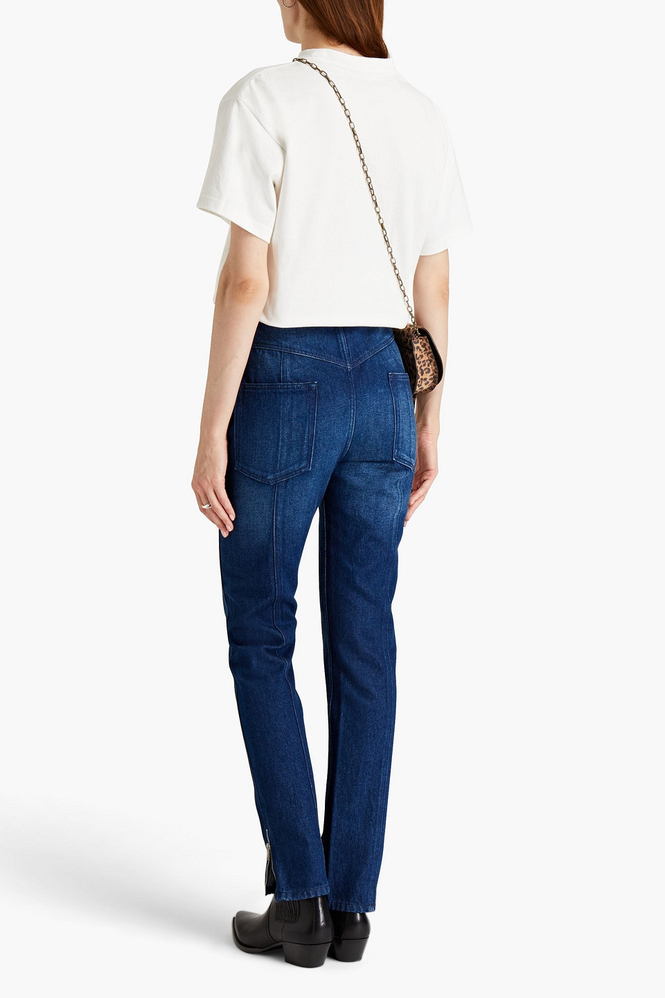 Isabel Marant Kelissa High-rise Slim-leg Jeans In Dunkelblauer Denim