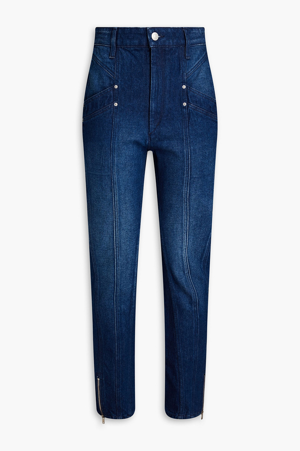 Isabel Marant Kelissa High-rise Slim-leg Jeans In Dunkelblauer Denim