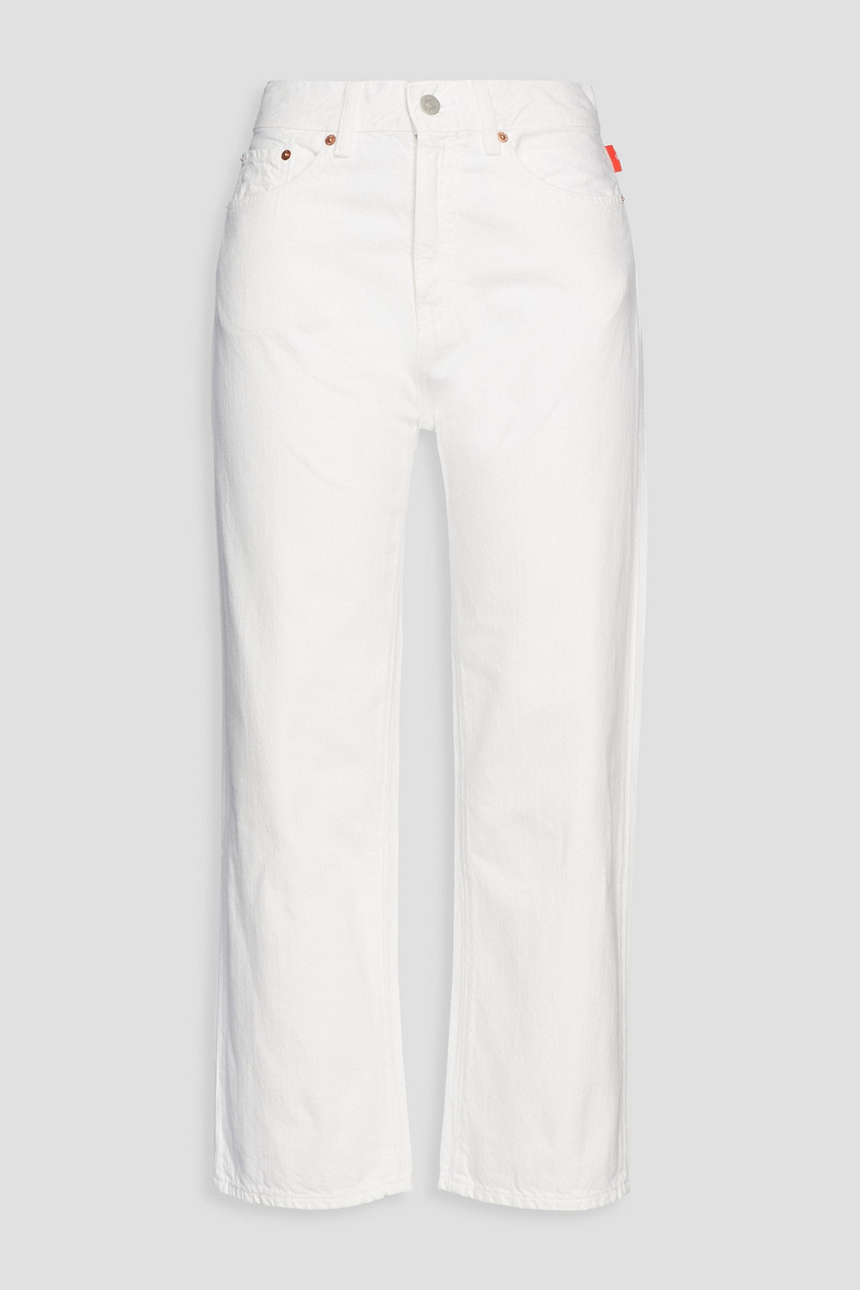 Denimist Cropped High-rise Straight-leg Jeans In White