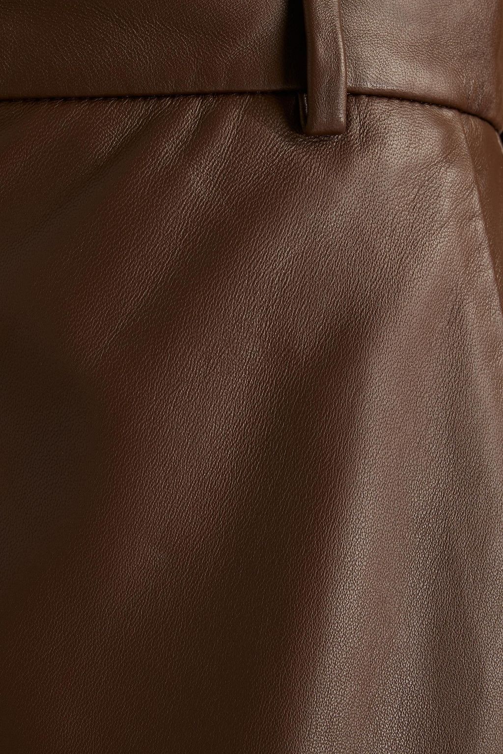 JOSEPH Travis cropped leather wide-leg pants