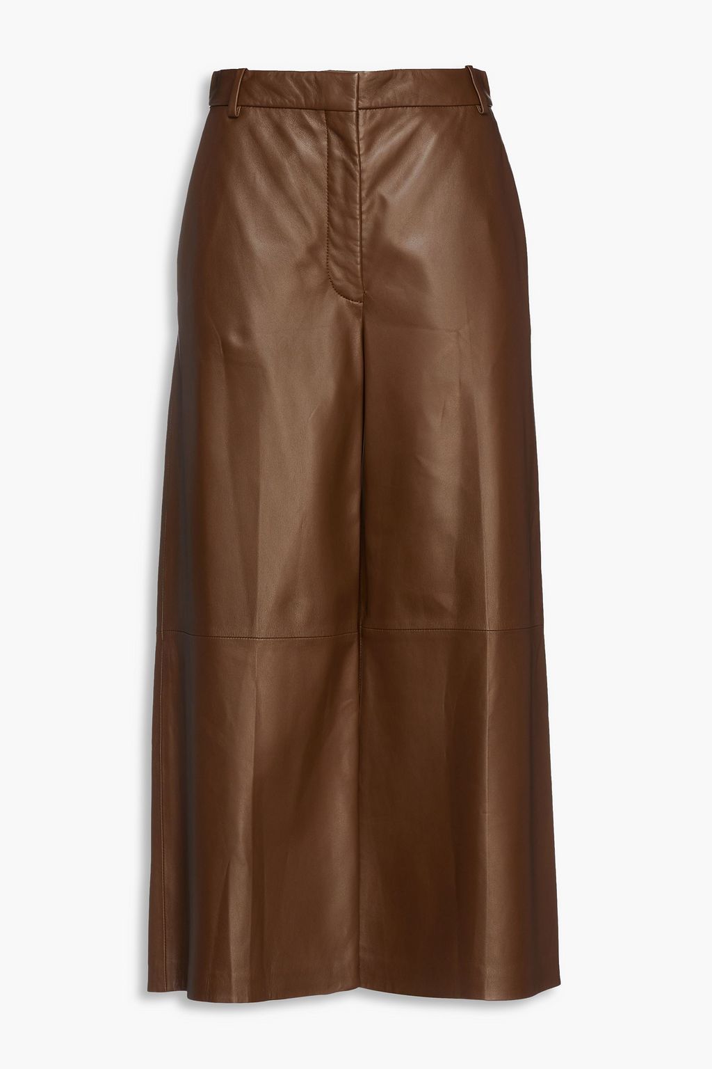 JOSEPH Travis cropped leather wide-leg pants | THE OUTNET