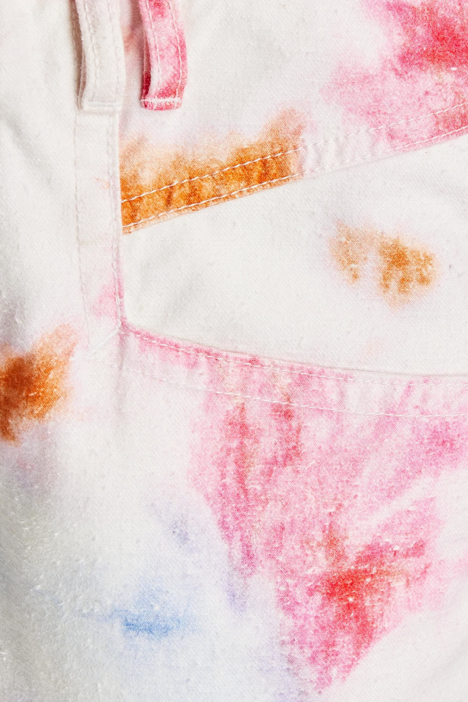 ISABEL MARANT ELOISA TIE-DYED HIGH-RISE TAPERED JEANS