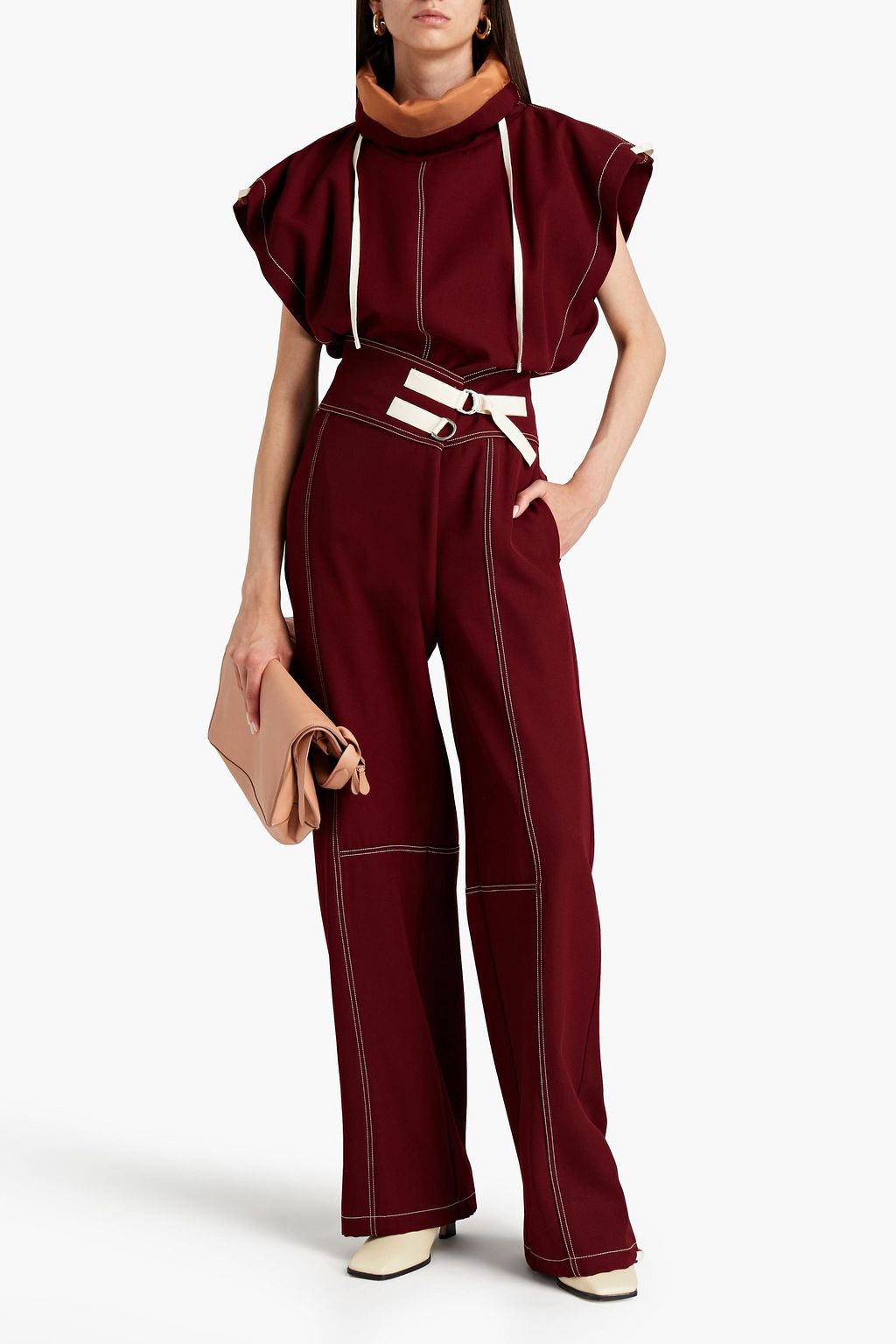 JIL SANDER Wool-twill wide-leg pants