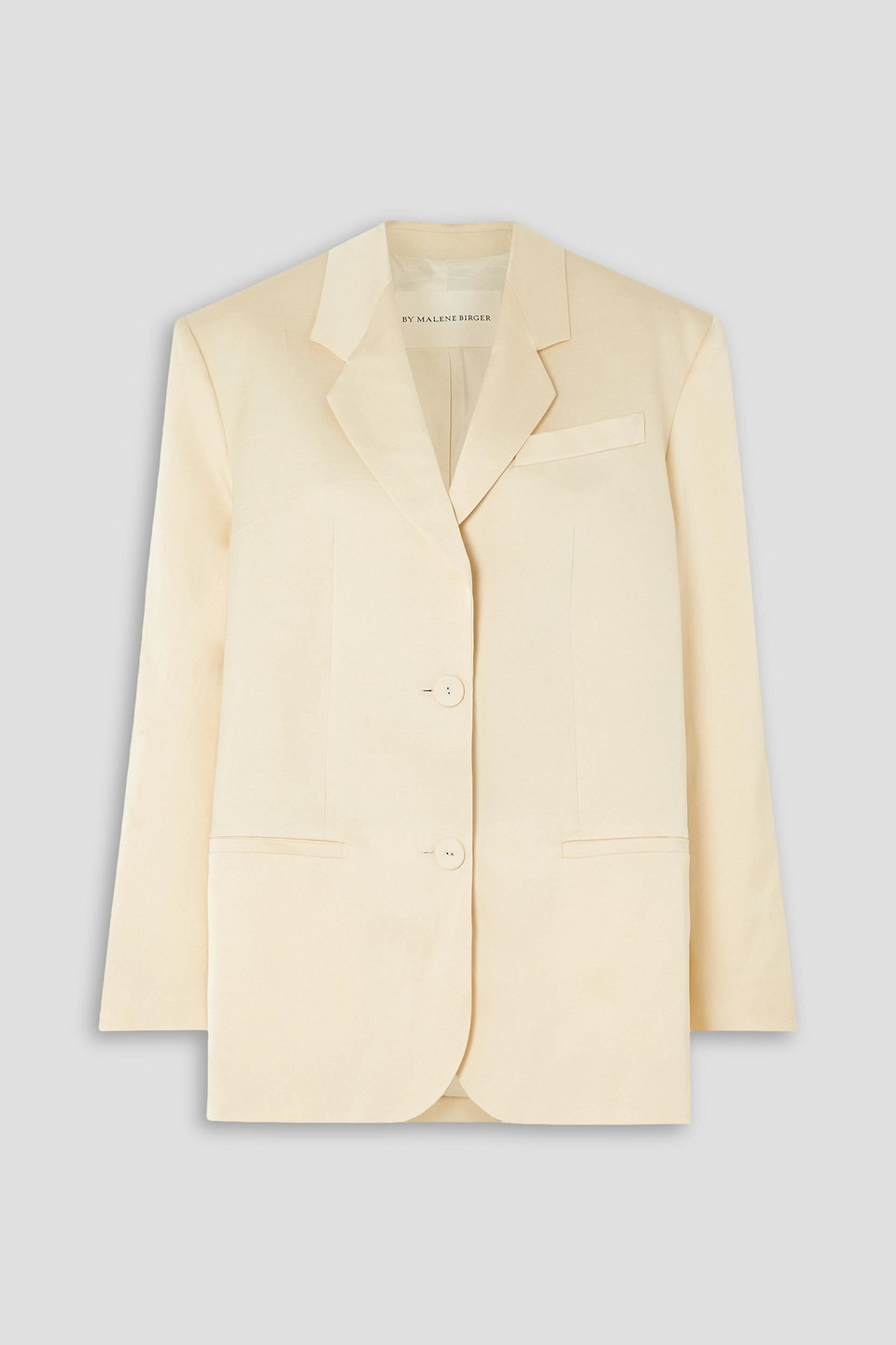 By Malene Birger Rosettan Wool-blend Blazer In Cream