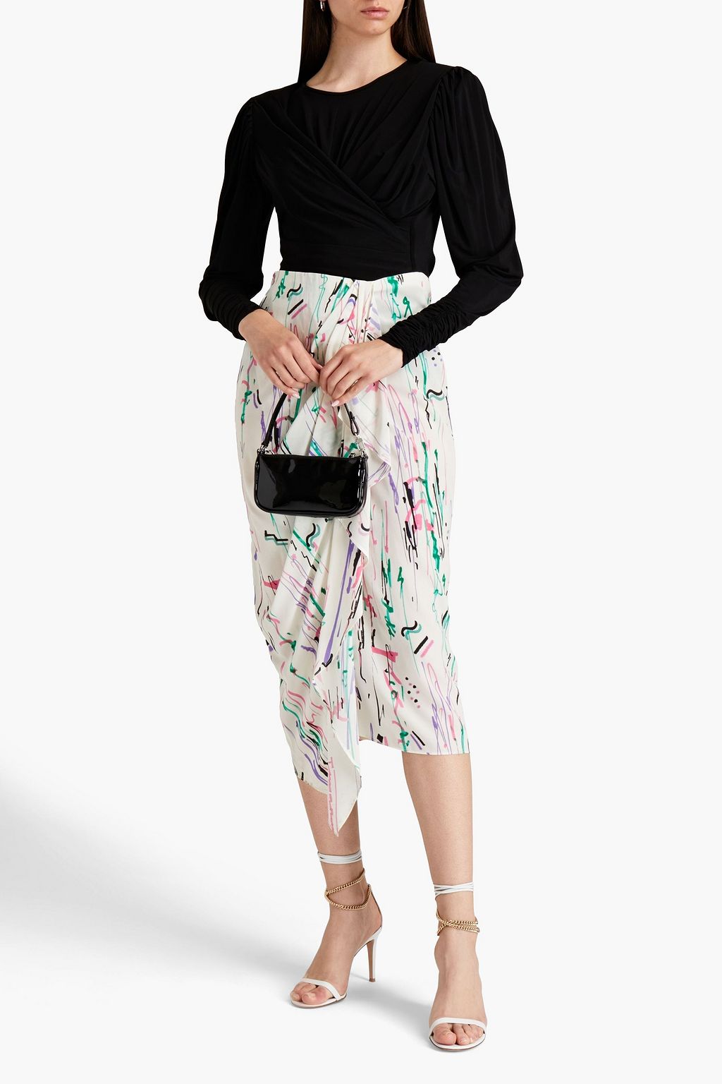 ISABEL MARANT توب من الجيرسيه بتصميم ملتف وملموم