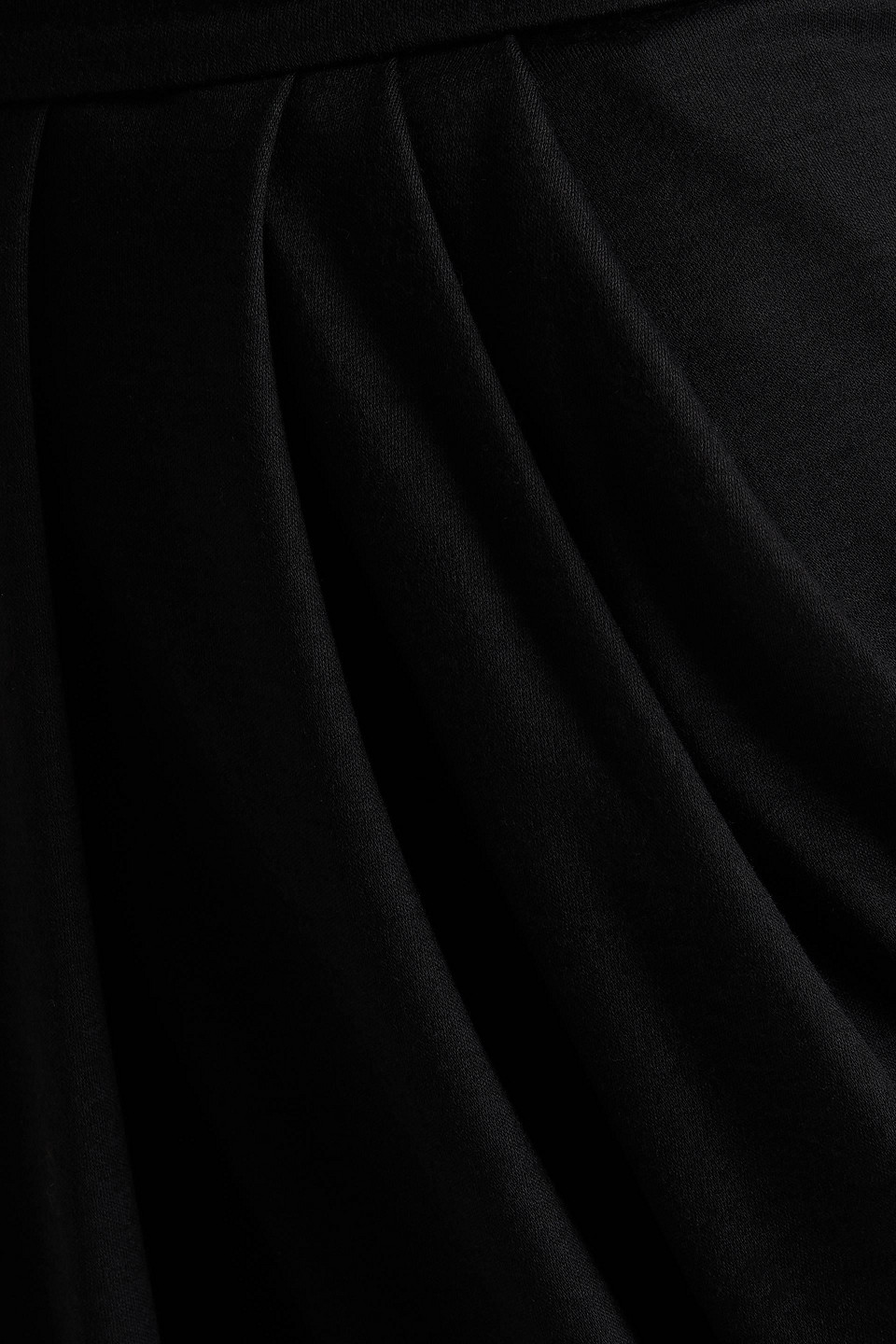 Isabel Marant Ginkao Pleated Draped Wool-jersey Midi Skirt In Schwarz