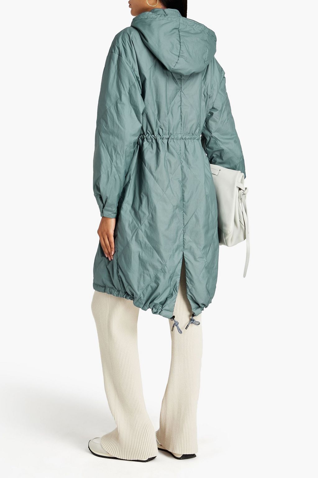 THEORY Quilted shell hooded down parka