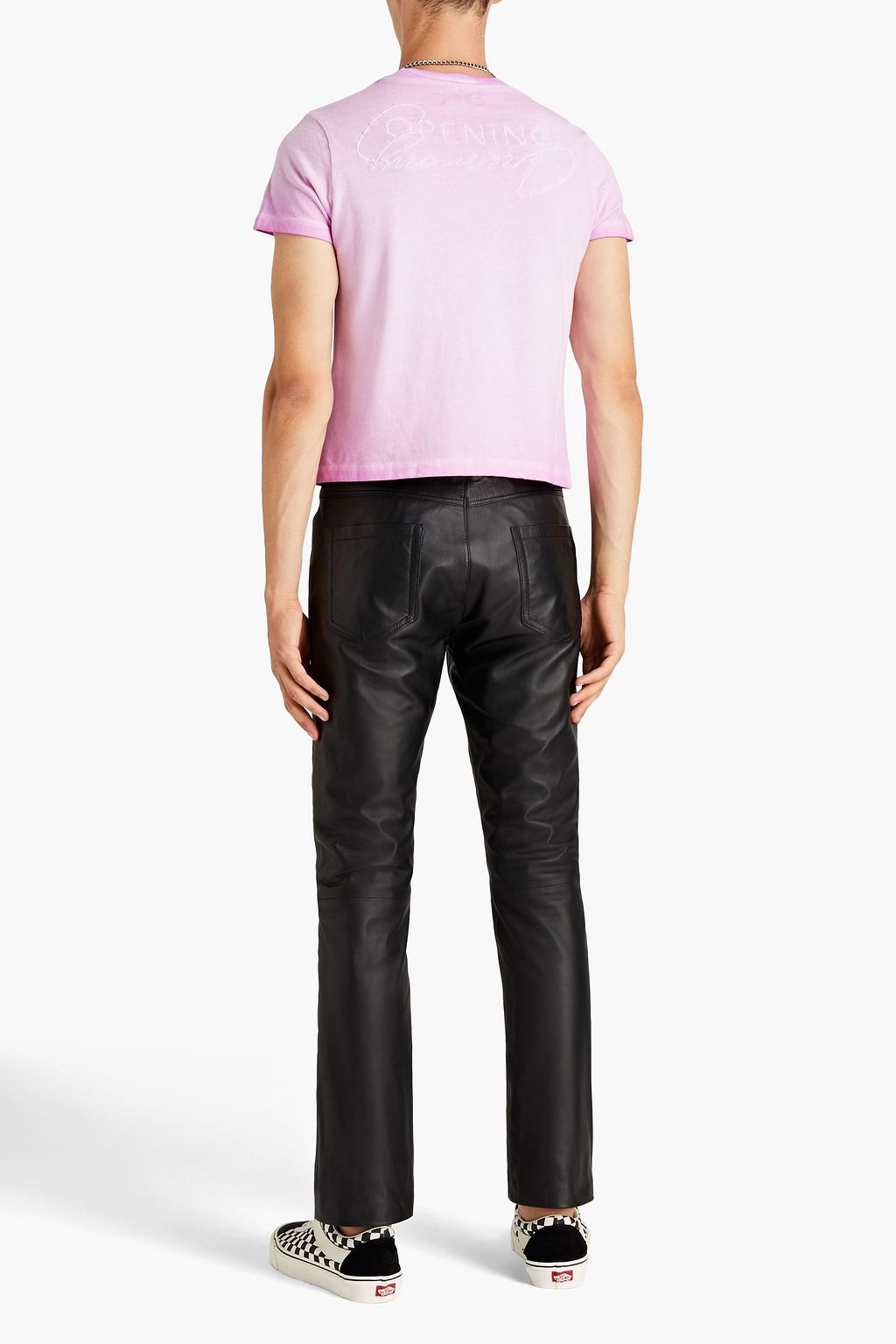 OPENING CEREMONY Embroidered faded cotton-jersey T-shirt