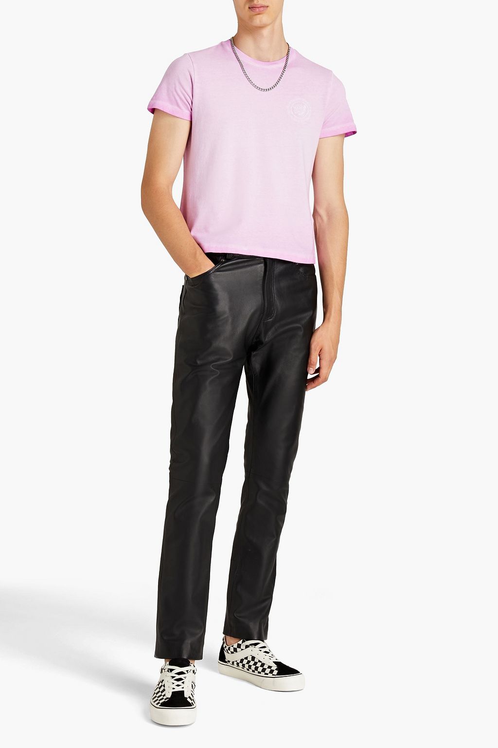 OPENING CEREMONY Embroidered faded cotton-jersey T-shirt