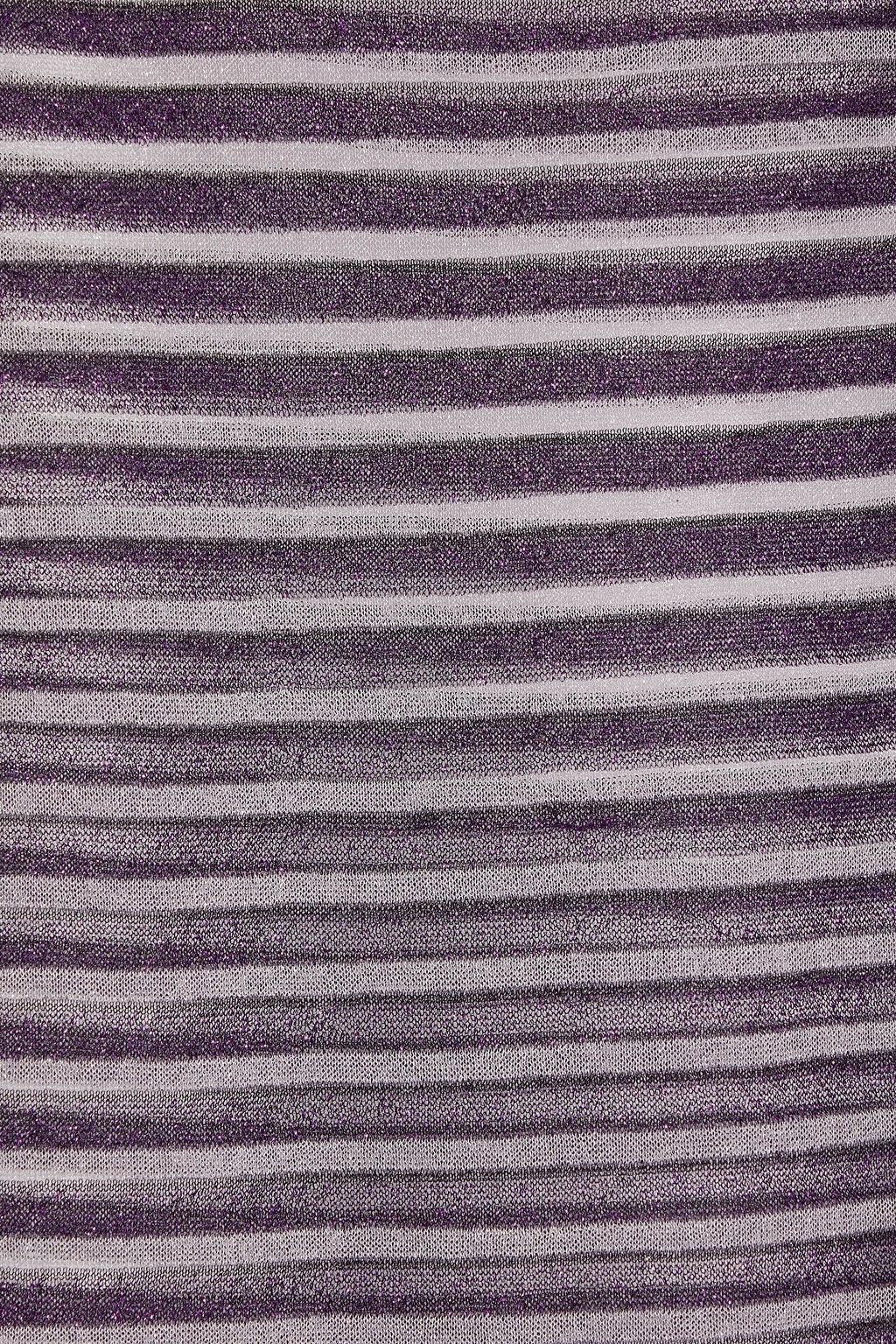 MISSONI Metallic striped crochet-knit cupro-blend tank