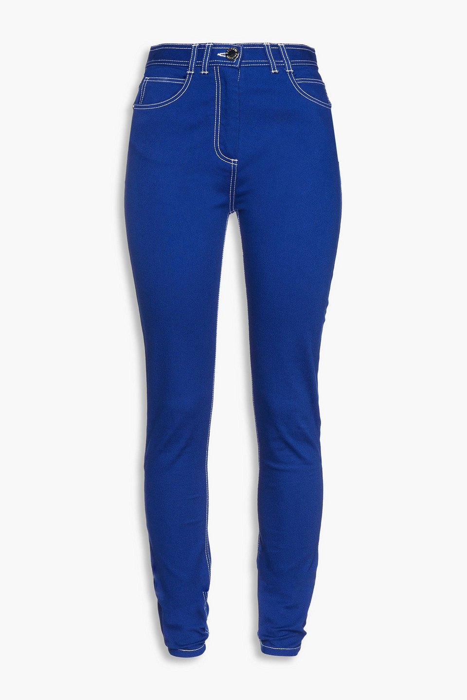 Embroidered high-rise skinny jeans