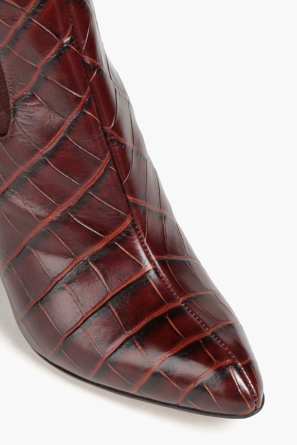 CHLOÉ Croc-effect leather ankle boots