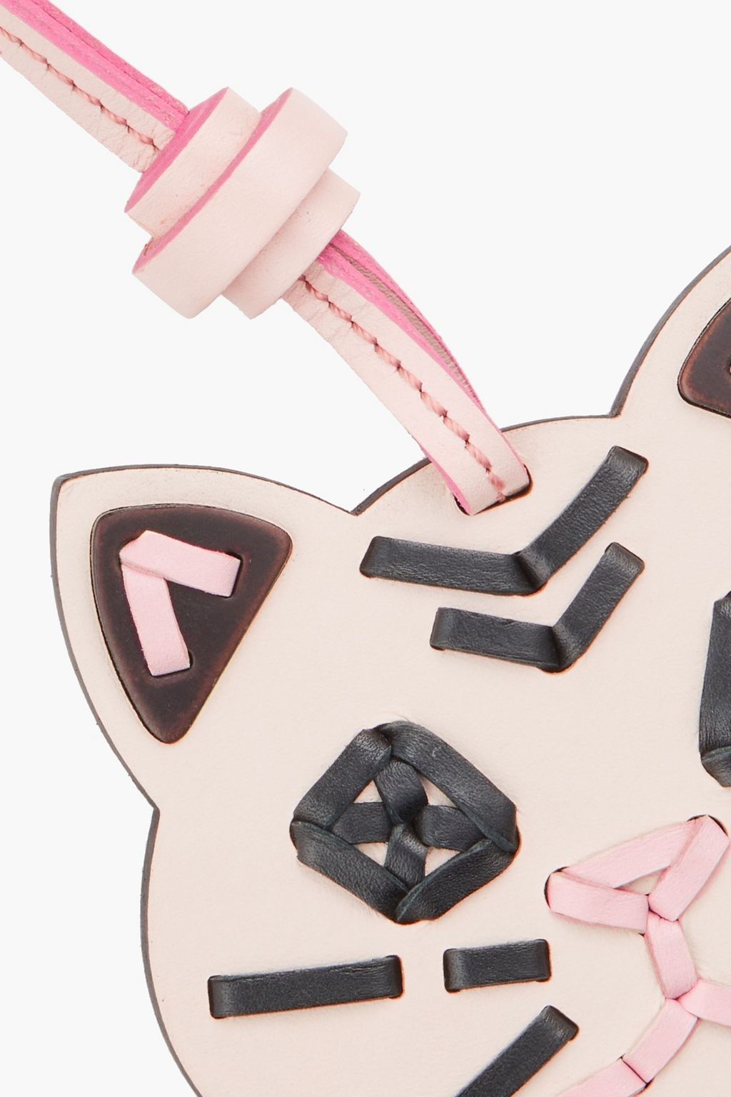TOD'S Embroidered leather keychain