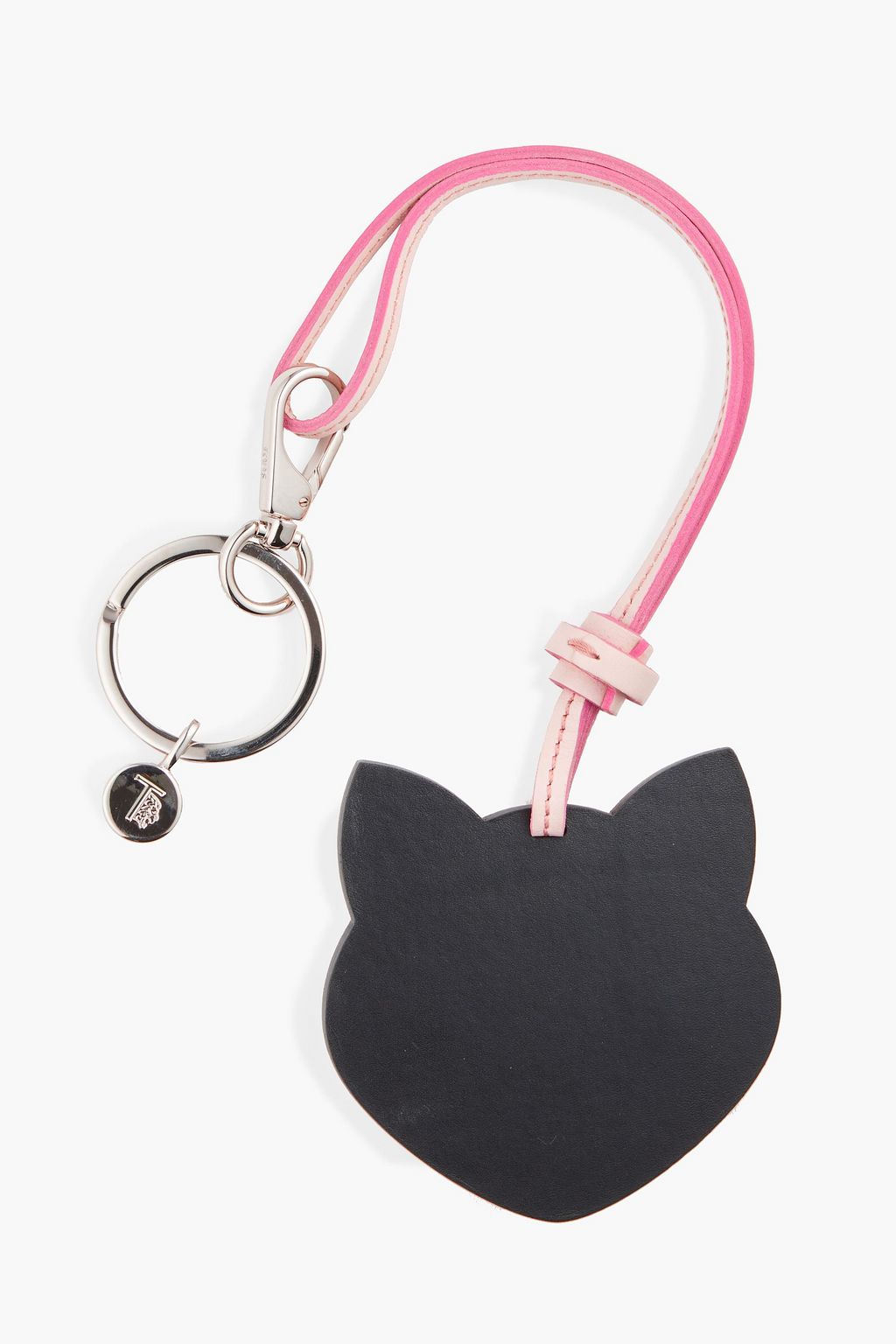TOD'S Embroidered leather keychain