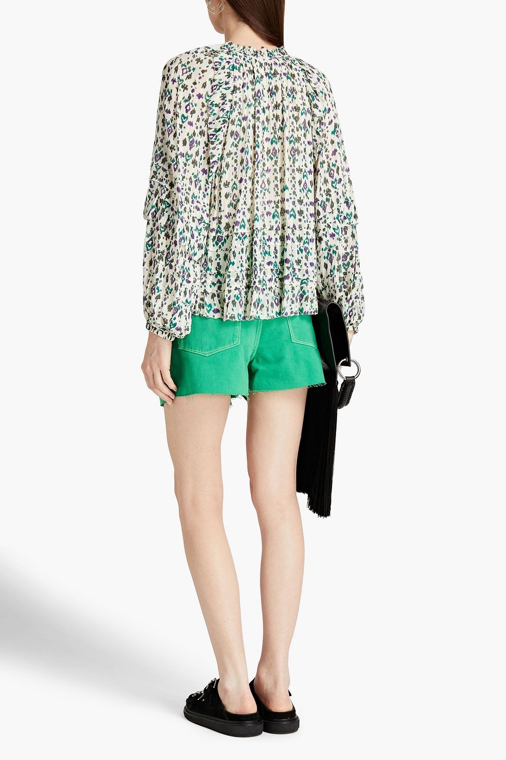 MARANT ÉTOILE Tiered printed georgette blouse | THE OUTNET