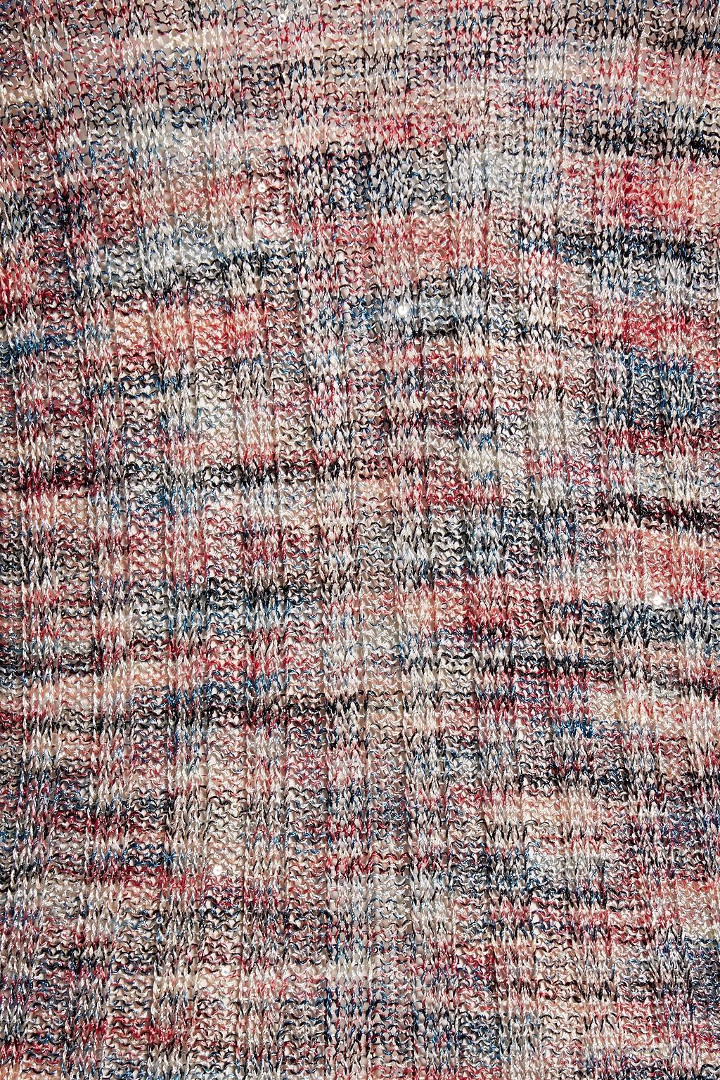 MISSONI Space-dyed crochet-knit tank