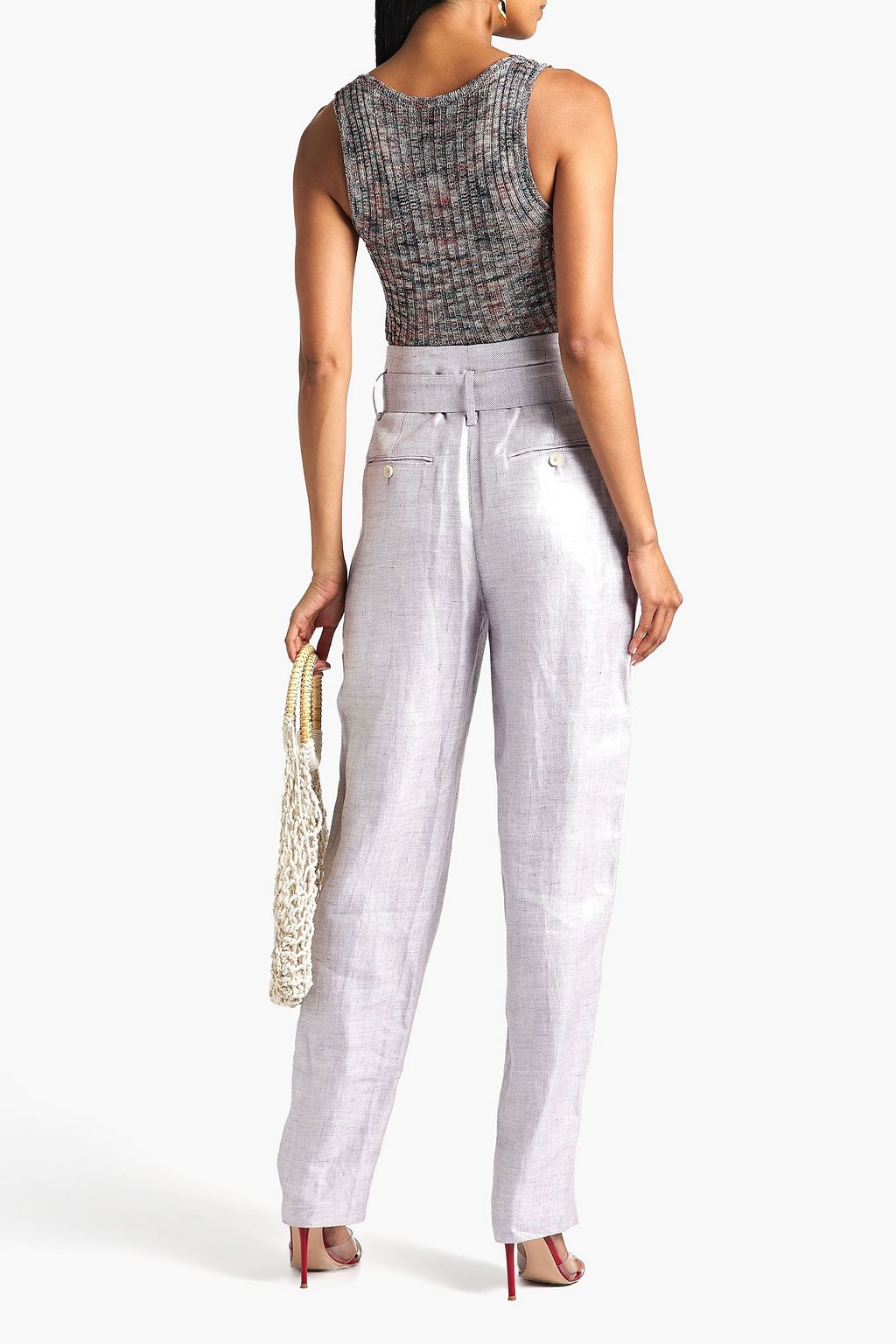 MISSONI Space-dyed crochet-knit tank