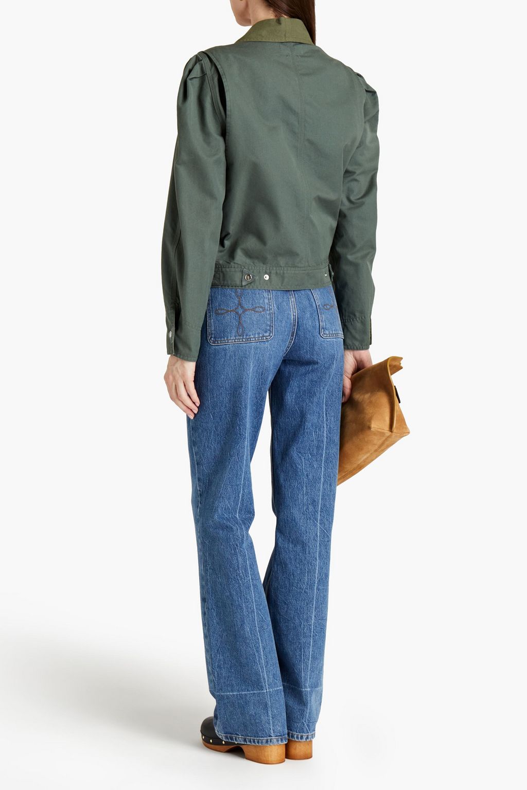 MARANT ÉTOILE Priest two-tone suede-trimmed cotton-canvas jacket