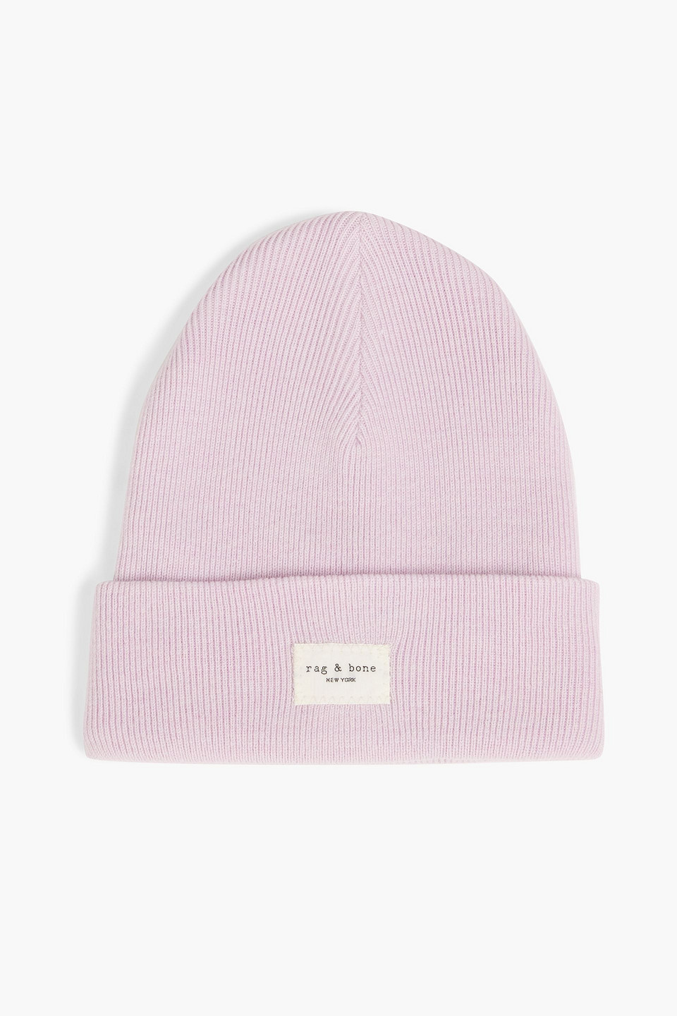 Shop Rag & Bone Addison Ribbed Wool-blend Beanie In Lilac