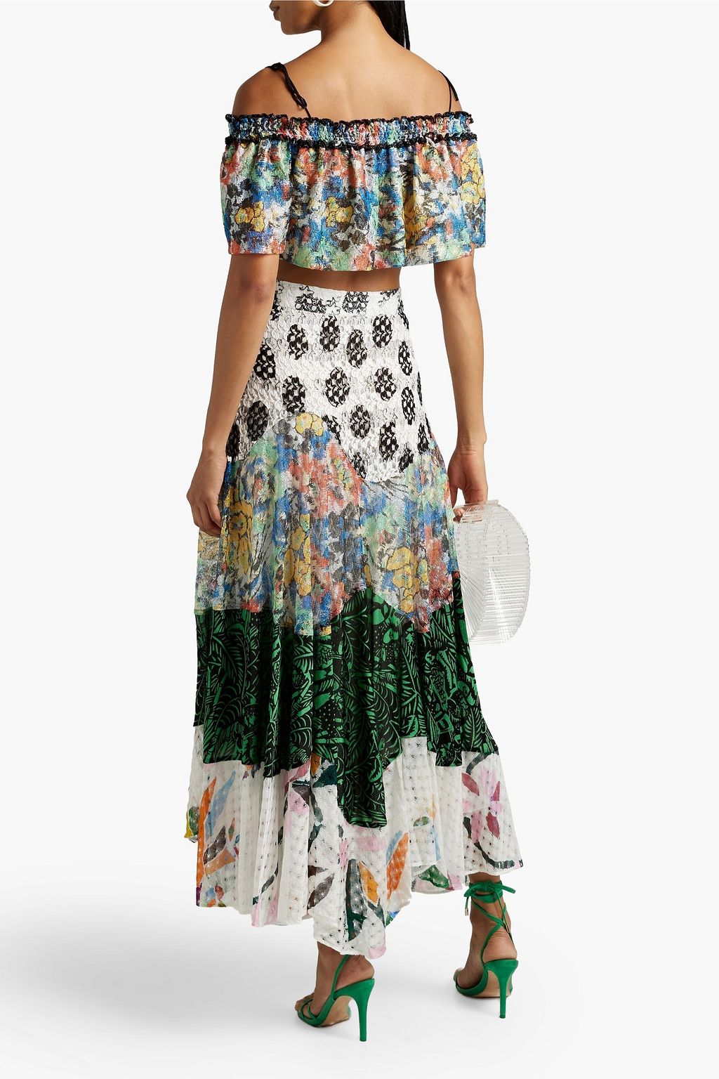 MISSONI Metallic crochet-knit maxi skirt
