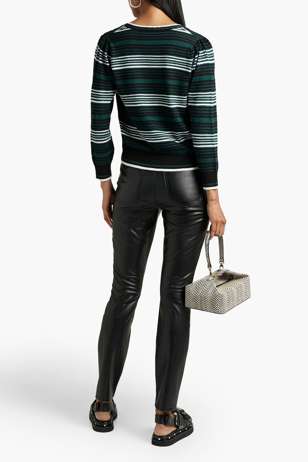 VERONICA BEARD Rosalin striped merino wool sweater