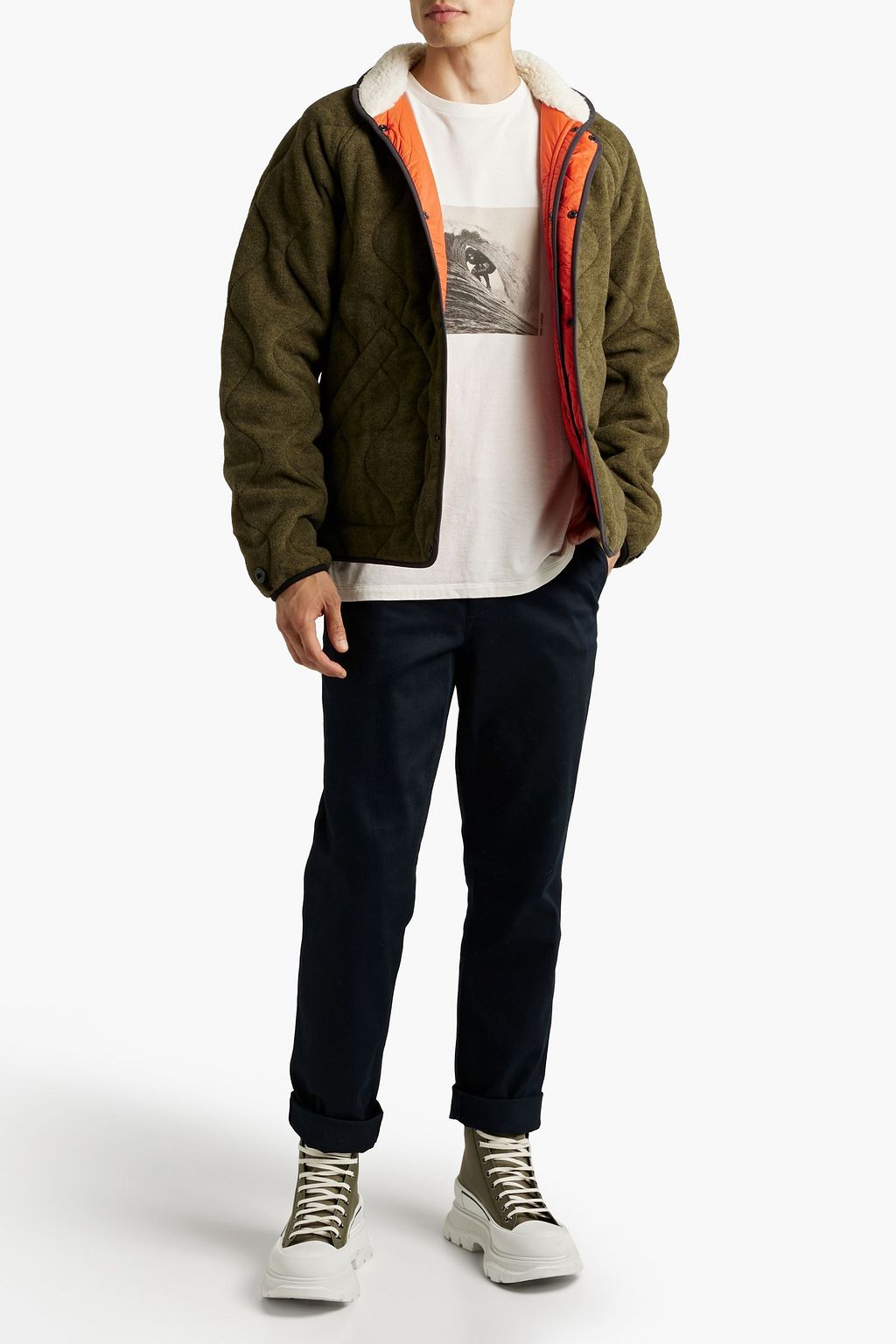 RAG & BONE Reversible quilted brushed-felt jacket
