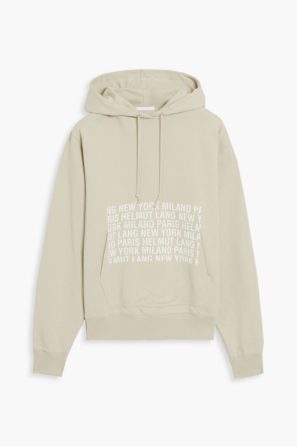 HELMUT LANG Box Logo printed French cotton-terry hoodie | THE OUTNET