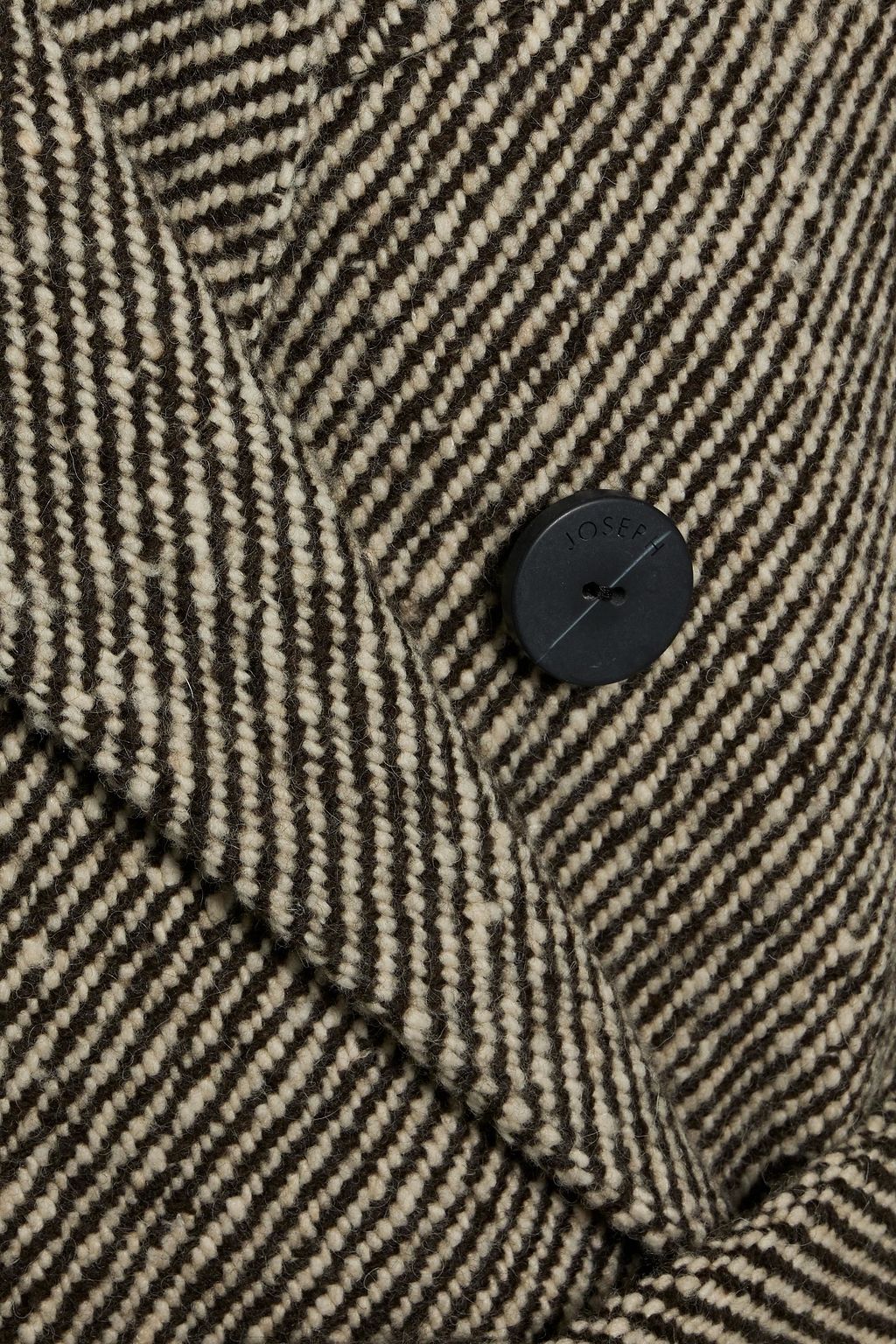 JOSEPH Double-breasted belted wool-blend tweed coat