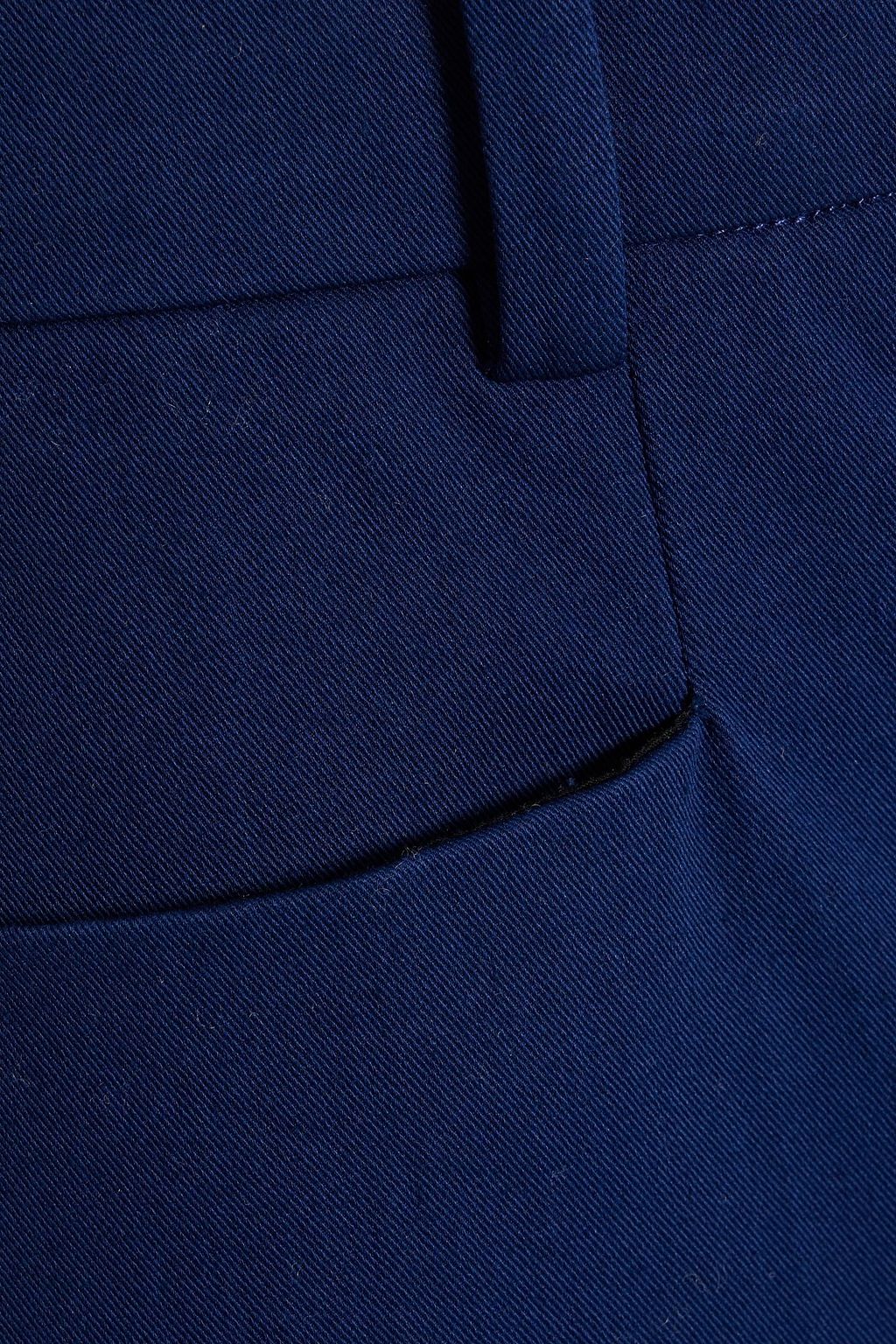 JOSEPH Cropped cotton-blend twill straight-leg pants