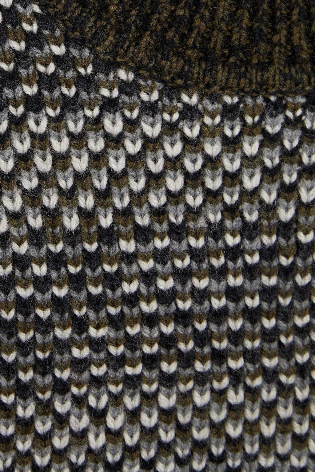 RAG & BONE Birdseye reversible jacquard-knit wool sweater