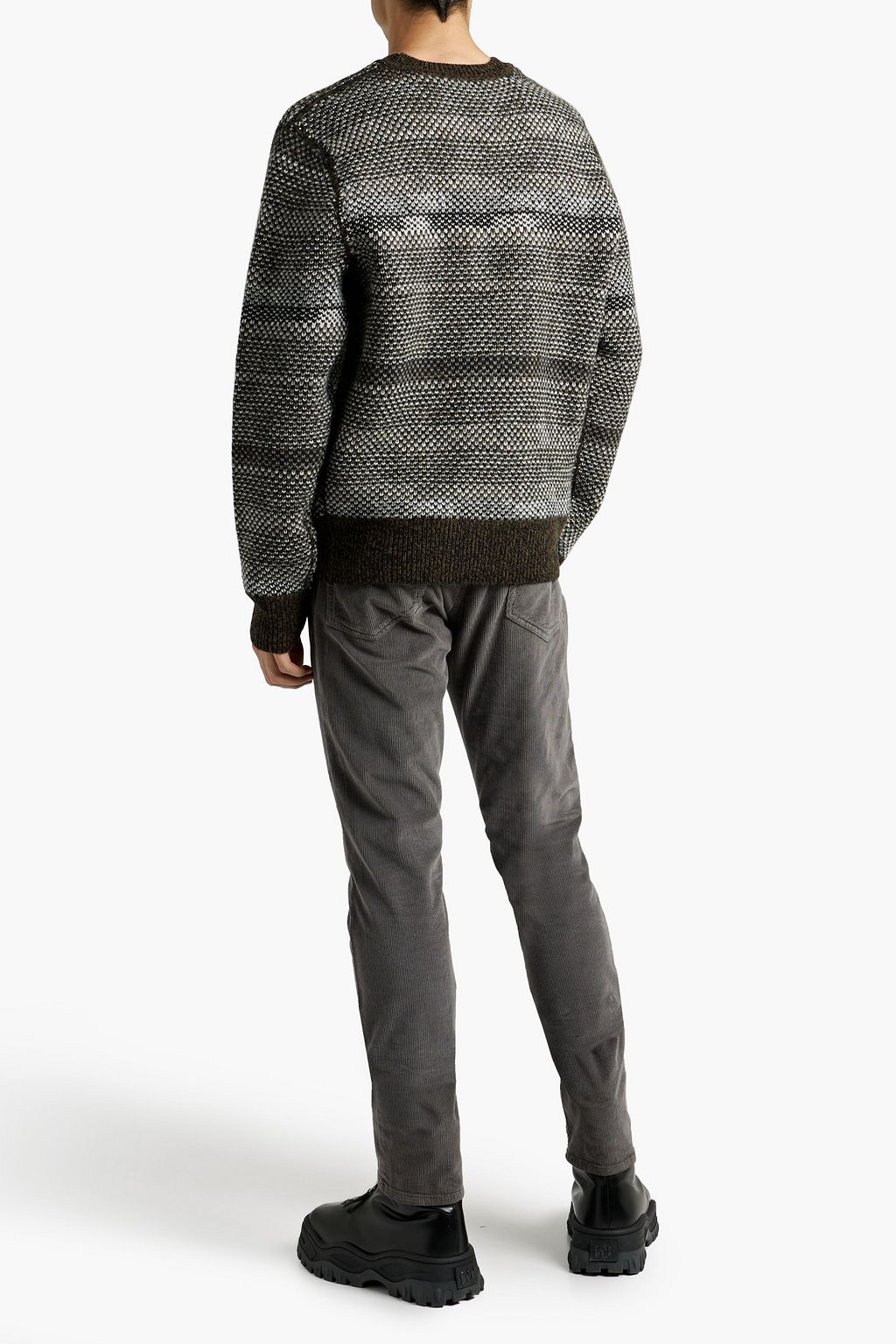 RAG & BONE Birdseye reversible jacquard-knit wool sweater