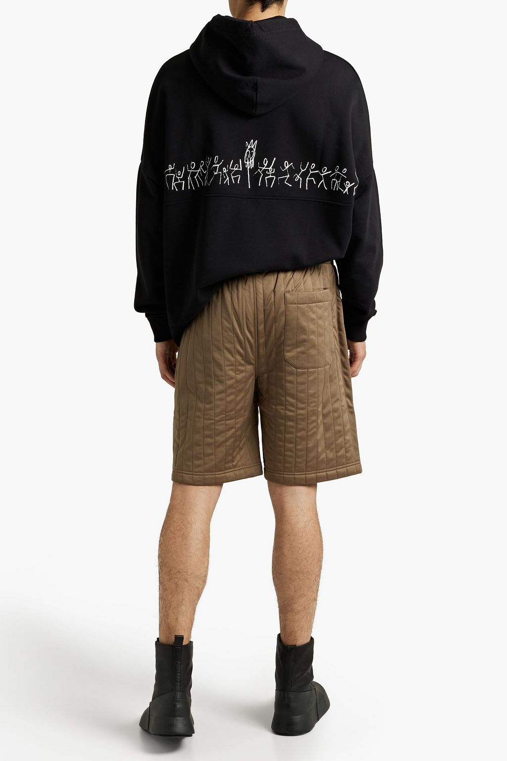 HELMUT LANG Quilted jersey shorts