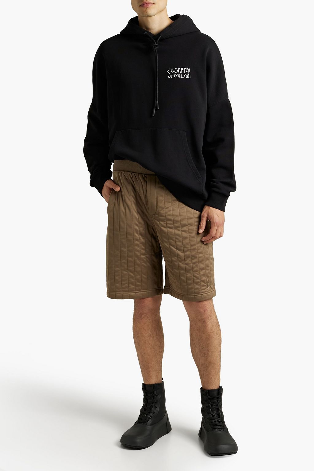 HELMUT LANG Quilted jersey shorts