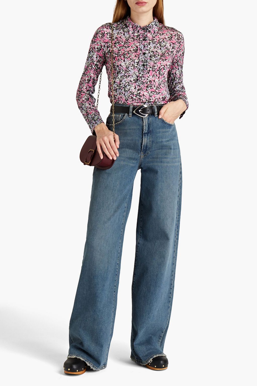 ISABEL MARANT ジャージー ポロシャツ フローラルプリント