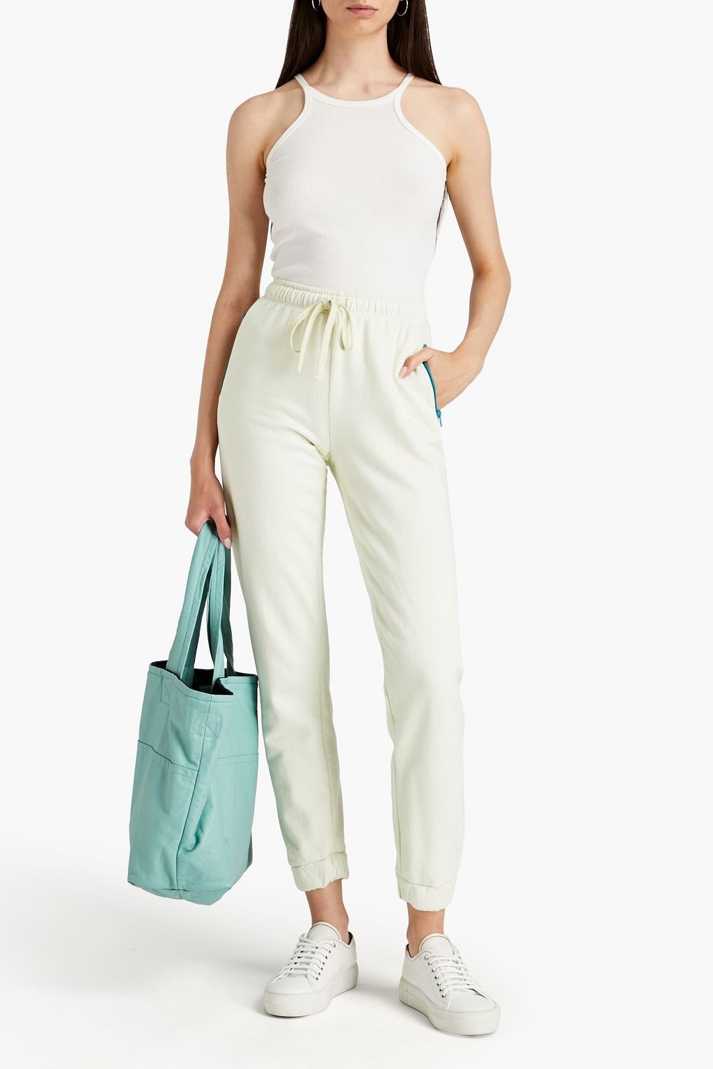 MONROW Cotton-fleece track pants