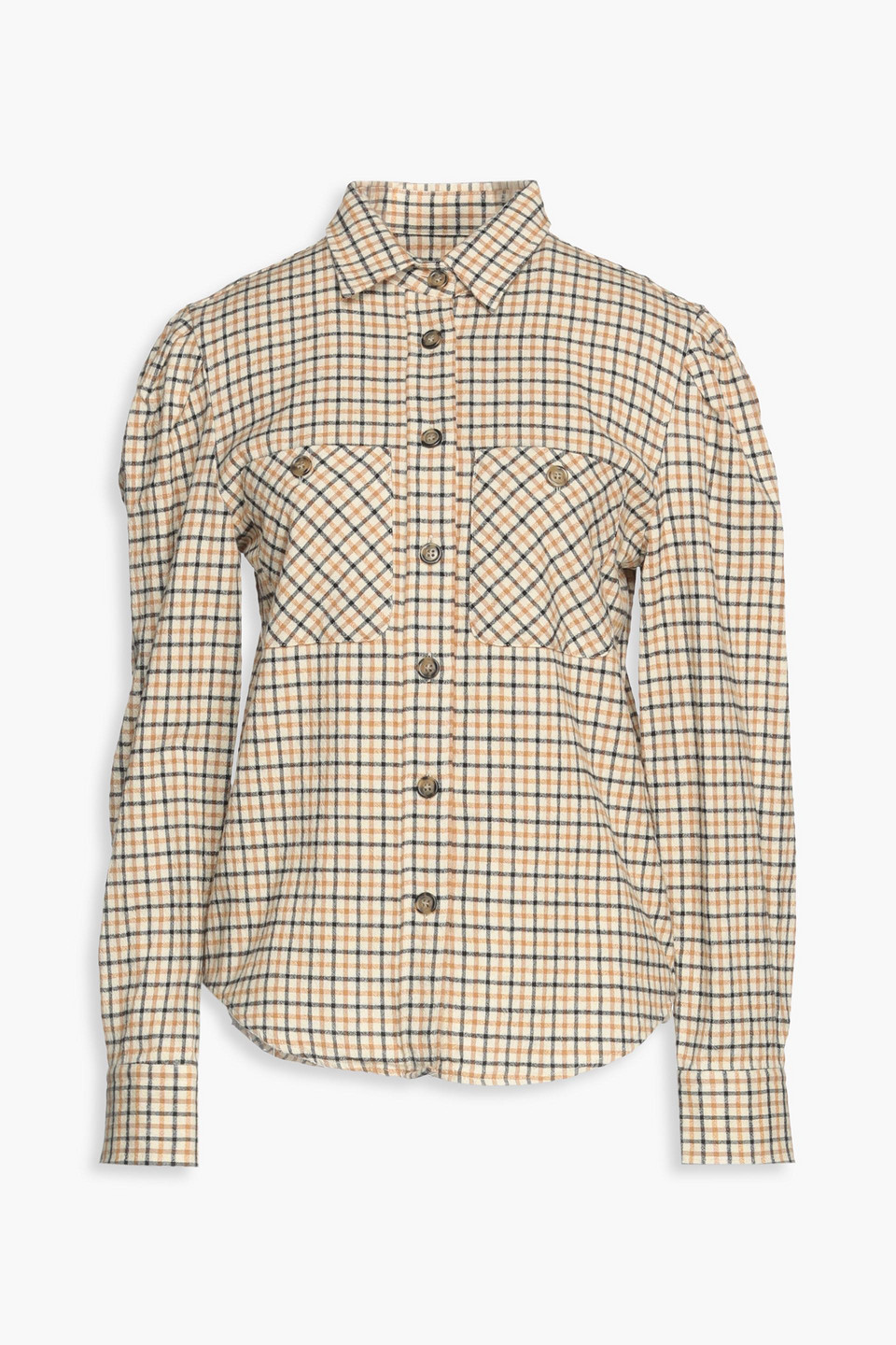 Isabel Marant Étoile Checked Flannel Shirt In Ecru