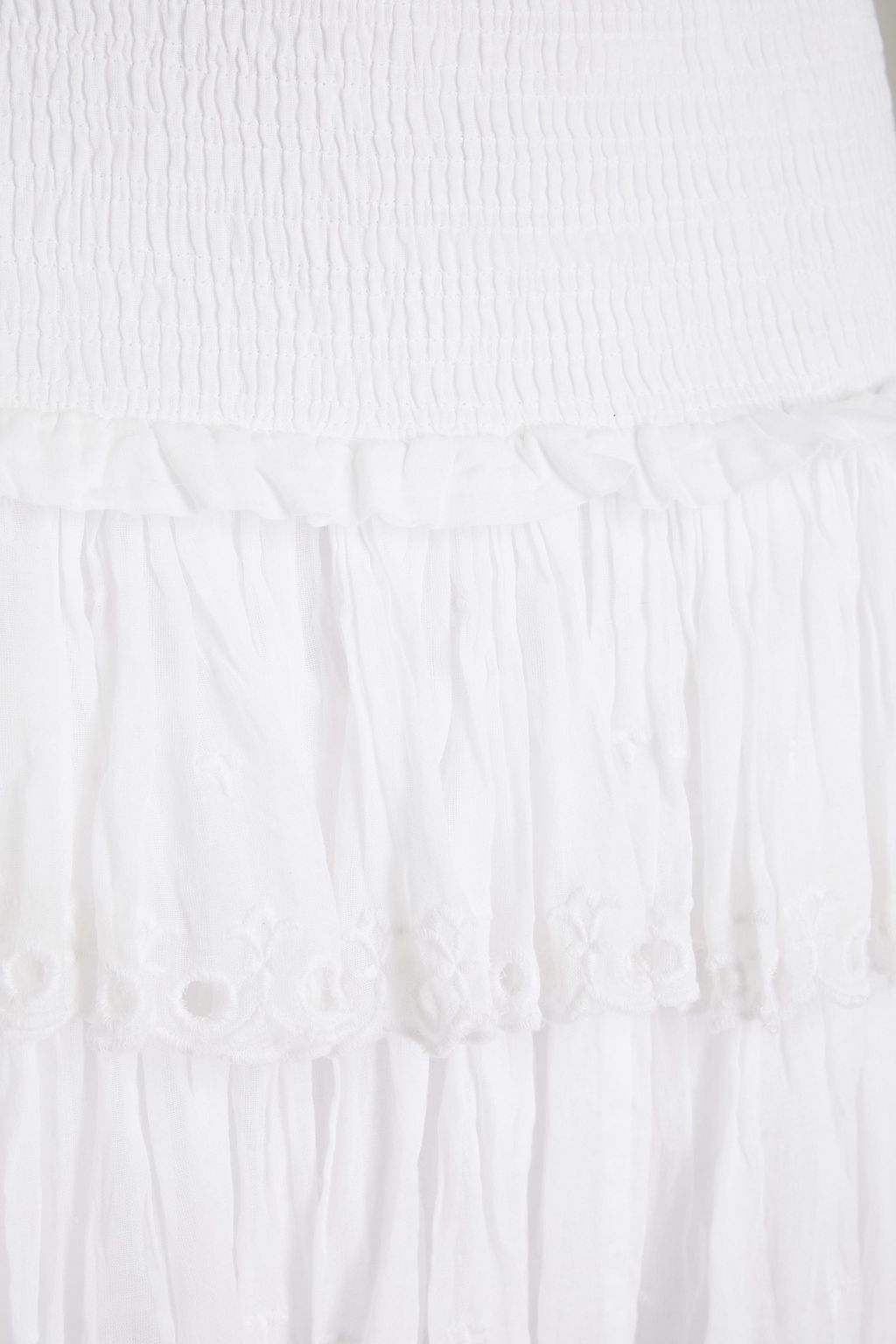 MARANT ÉTOILE Tiered shirred cotton-gauze mini skirt
