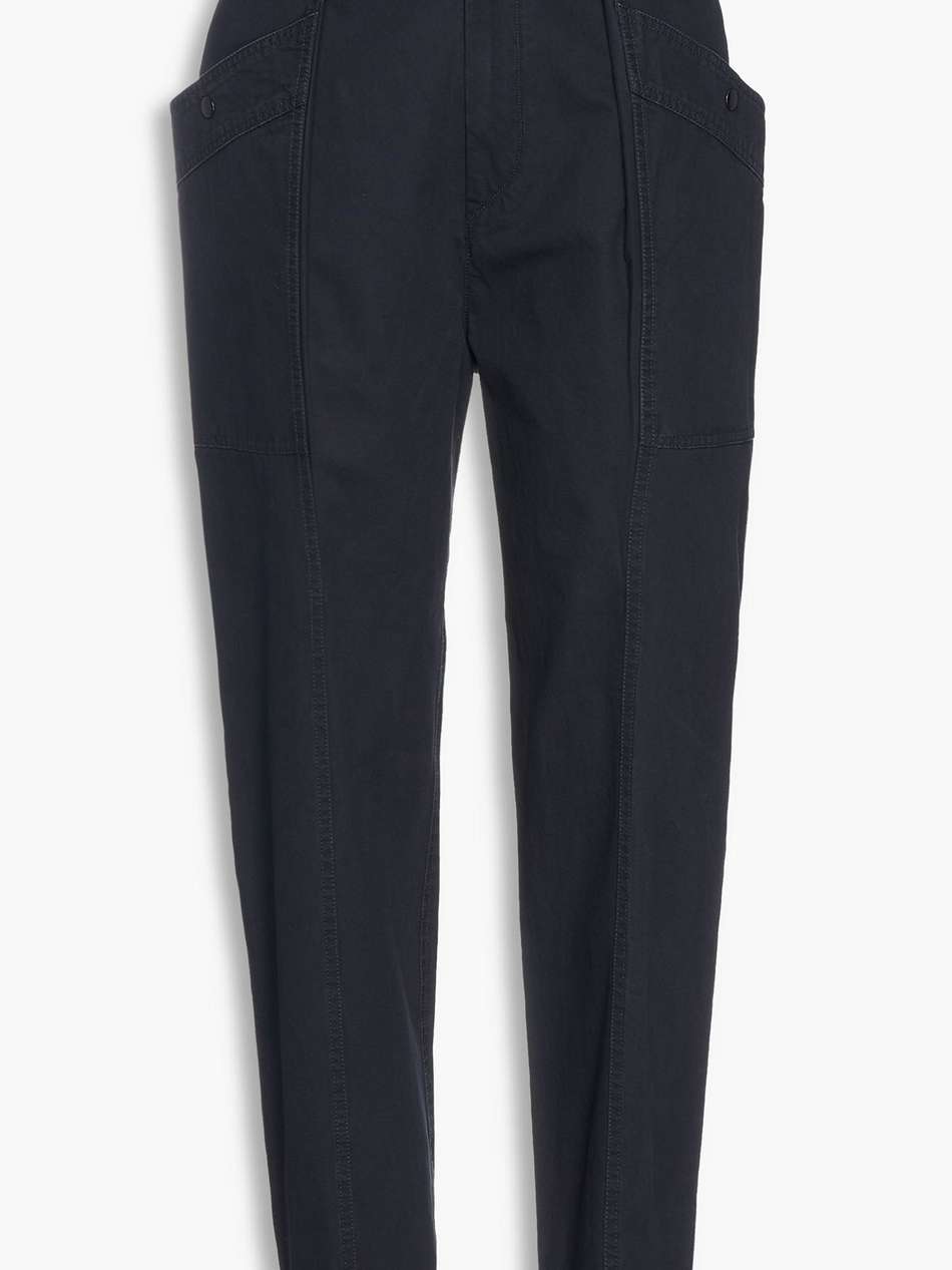 zilyae pleated cotton tapered pants