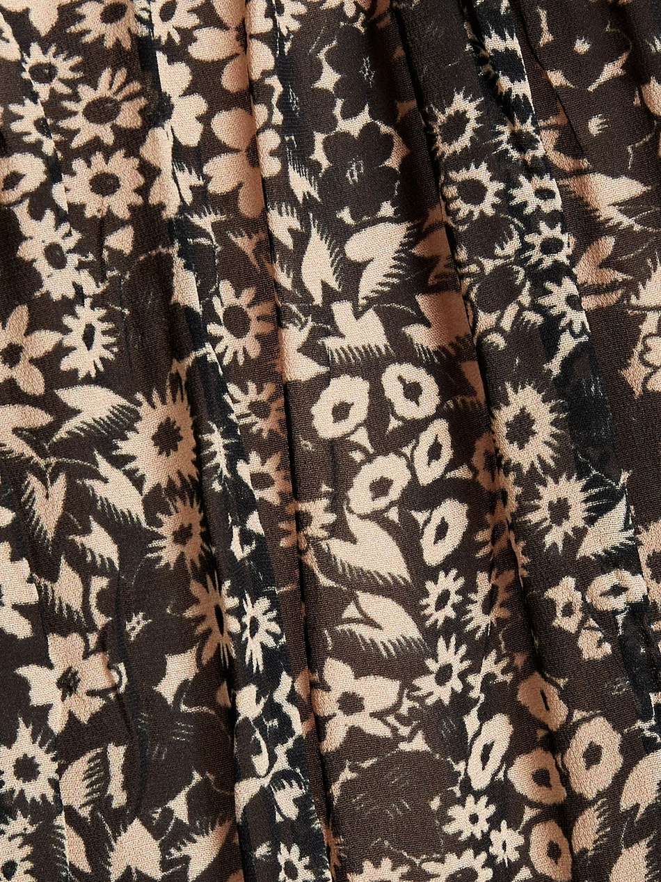 nimazu asymmetric gathered floral-print chiffon mini dress
