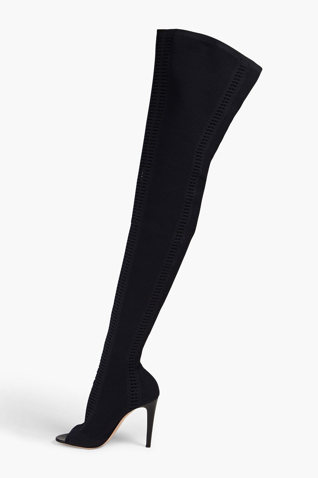 GIANVITO ROSSI Vires ストレッチニット サイハイブーツ